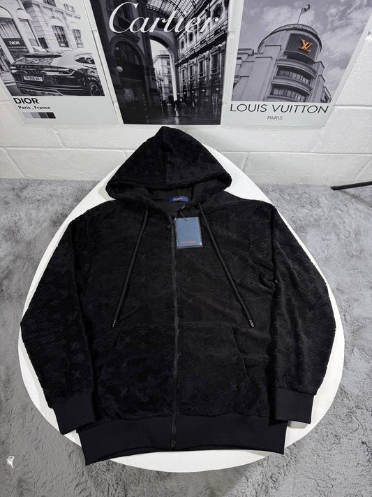 Louis Vuitton Monogram French Terry Zip-Through Hoodie Men's Women's in 2 Colors Reps UK Best Quality AAA Quality