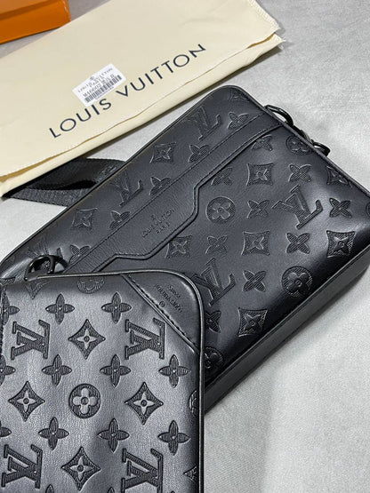 Louis Vuitton Trio Messenger Men's Bag Monogram Eclipse in Black Reps Best Quality AAA Replica