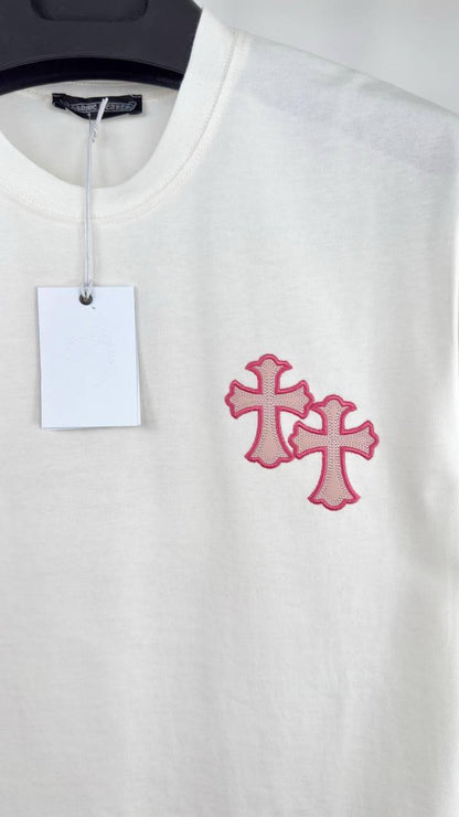 Chrome Hearts Horseshoe & Cross Logo Men's Women's T-Shirt in 2 Colors Reps Sale UK Best Quality AAA Replica