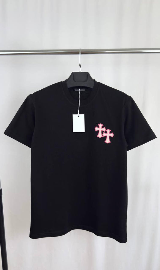 Chrome Hearts Horseshoe & Cross Logo Men's Women's T-Shirt in 2 Colors Reps Sale UK Best Quality AAA Replica