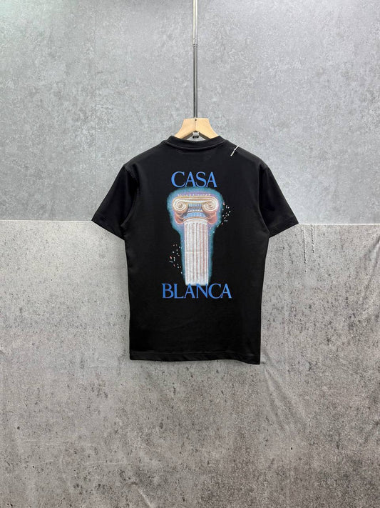 Casablanca La Colonne Printed Short Sleeve Men's Women's T-Shirts in 2 Colors Reps Sale UK Best Quality AAA Replica