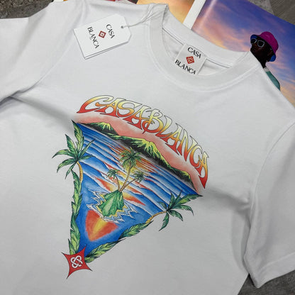 Casablanca Innocence Triangle Printed Short Sleeve Crewneck Men's Women's T-Shirts in 2 Colors Reps Sale UK Best Quality AAA Replica