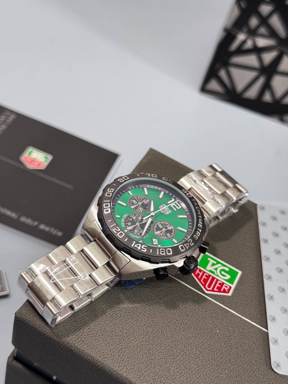 Tag Heuer Formula 1 Chronograph Men's Watches with Steel Bracelet in Different Dial Colors Reps UK Best Quality AAA Replica