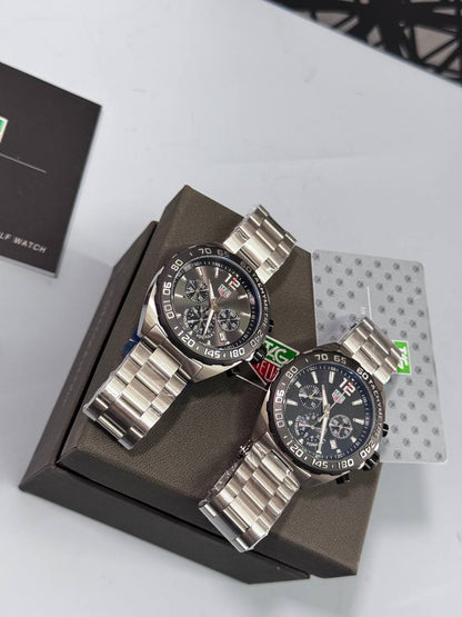Tag Heuer Formula 1 Chronograph Men's Watches with Steel Bracelet in Different Dial Colors Reps UK Best Quality AAA Replica