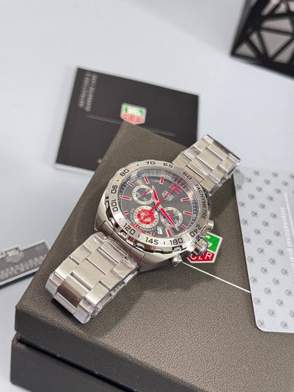 Tag Heuer Formula 1 Chronograph Men's Watches with Stainless Steel Bracelet in Different Dial Colors Reps UK Best Quality AAA Replica