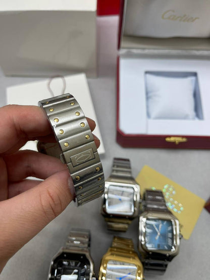 Cartier Santos de Cartier Men's Watches W2SA0009 Roman Numeral Dial in Different Colors Reps UK Best Quality Reps AAA Replica