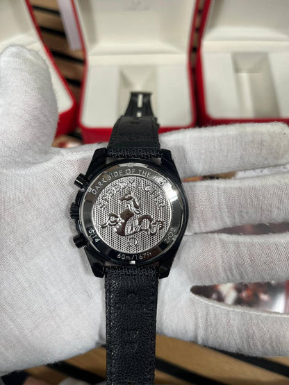 Omega Speedmaster Dark Side of the Moon Men's Watch Textile Strap in Black Reps UK Best Quality Reps AAA Replica