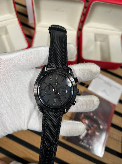 Omega Speedmaster Dark Side of the Moon Men's Watch Textile Strap in Black Reps UK Best Quality Reps AAA Replica