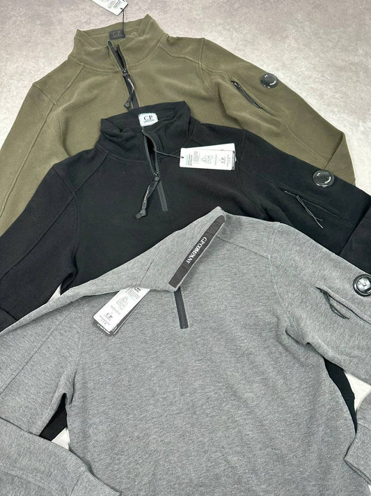 C.P. Company Diagonal Raised Fleece Half-Zip Jumpers Men's Women's in Different Colors Reps UK Best Quality AAA Replica