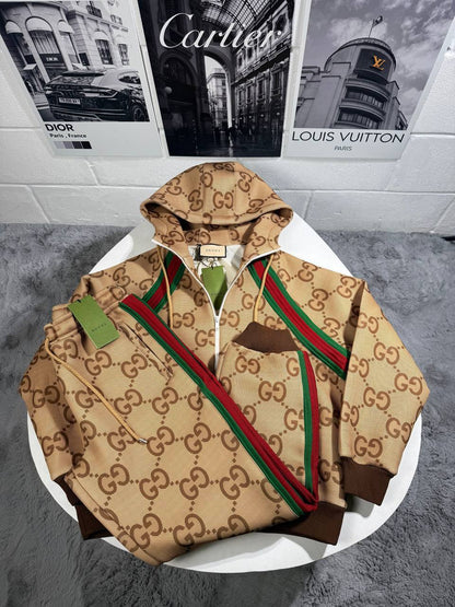 Gucci GG Supreme Monogram Men's Tracksuits in 2 Colors Reps UK Best Quality AAA Replica
