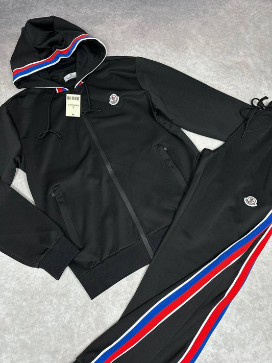 Moncler Logo-Embroidered Striped Zip-Up Tracksuit Men's in Different Colors Reps Sale UK Best Quality AAA Replica