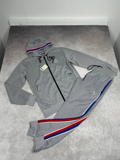 Moncler Logo-Embroidered Striped Zip-Up Tracksuit Men's in Different Colors Reps Sale UK Best Quality AAA Replica