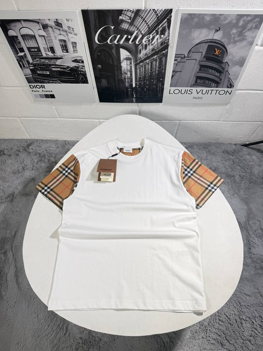 Burberry Vintage Check Sleeve T-Shirt Men's Women's in 2 Colors Reps Sale UK Best Quality Sale AAA Replica