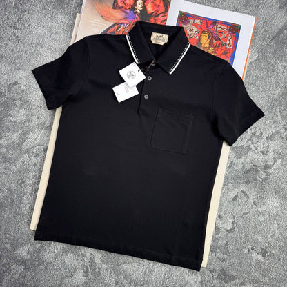 Hermès "Piqures Sellier" Short-Sleeve Polo Shirts Men's in Different Colors Reps Sale UK Best Sale Quality AAA Replica