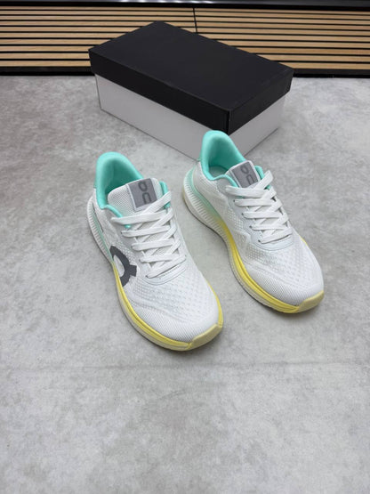 On Running Cloudrunner 2 White Mint Yellow Trainers Women's Reps Sale UK Best Quality AAA Replica