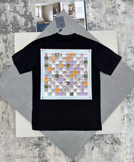 Louis Vuitton Printed Snakes and Ladders Men's Women's T-Shirts in Different Colors Reps UK Best Quality AAA Replica