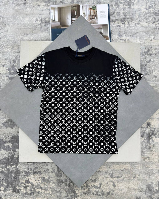 Louis Vuitton All-Over Monogram Gradient Cotton T-Shirts Men's Women's in 2 Colors Reps Sale UK Best Quality AAA Replica