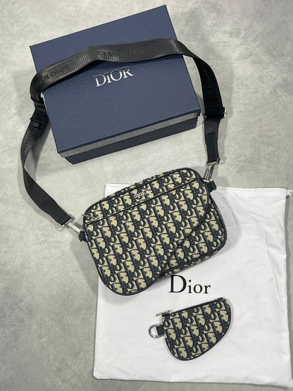 Dior Saddle Triple Pouch Oblique Jacquard Women's Bags in 2 Colors Reps Sale UK Best Quality AAA Replica