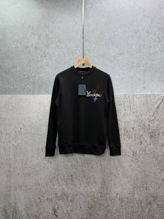 Louis Vuitton Splash Pattern Graphic Crewneck Jumpers Men's Women's in 2 Colors Reps UK Best Quality AAA Replica