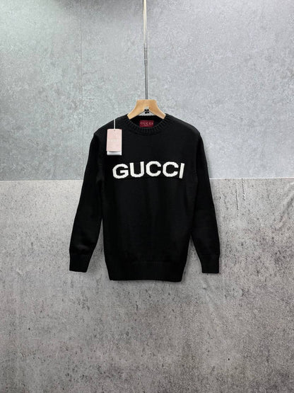 Gucci Crewneck Logo-Embroidered Wool Men's Women's Jumper in 2 Colors Reps UK Best Quality AAA Replica