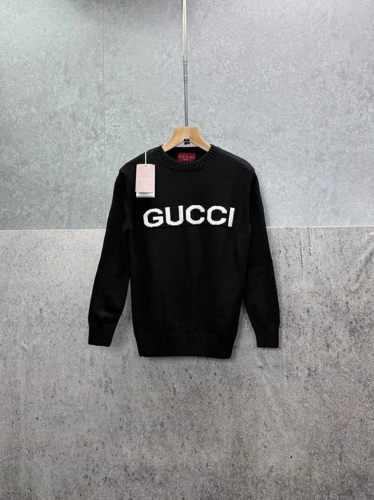 Gucci Crewneck Logo-Embroidered Wool Men's Women's Jumper in 2 Colors Reps UK Best Quality AAA Replica