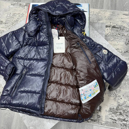 Moncler Maya Hooded Short Down Jackets Men's Women's in Different Colors Reps UK Sale Best Quality AAA Replica