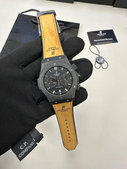 Hublot Big Bang Men's Watch in Stainless Steel with Tan Leather Strap UK Replica AAA Best Quality Reps