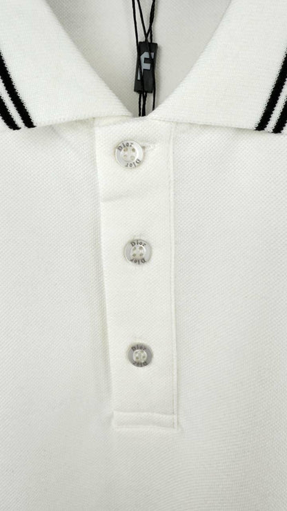 Dior CD Icon Striped Polo Shirts Men's in 2 Colors Reps Sale UK Best Sale Quality AAA Replica
