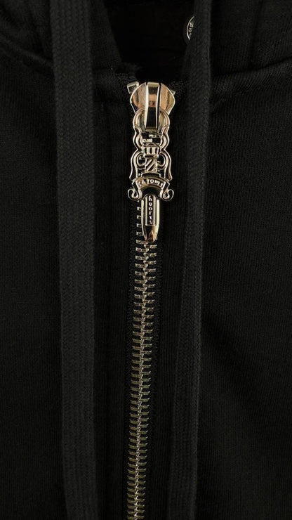 Chrome Hearts Full Zip Horseshoe Logo Hoodie Men's Women's in Black Color Reps Sale UK Best Quality AAA Replica