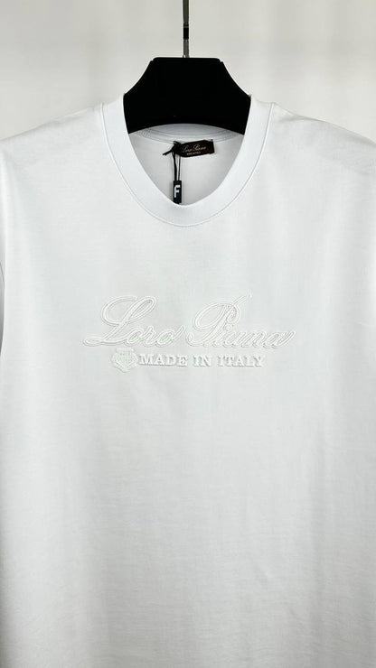 Loro Piana Embossed Logo Men's Women's T-Shirt in 2 Colors Reps UK Best Quality AAA Replica