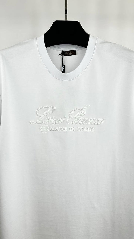 Loro Piana Embossed Logo Men's Women's T-Shirt in 2 Colors Reps UK Best Quality AAA Replica