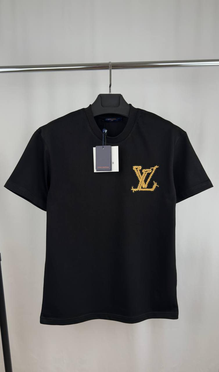 Louis Vuitton Embroidered Cotton Men's Women's T-Shirt in 2 Colors Reps UK Best Quality AAA Replica