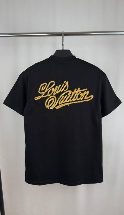 Louis Vuitton Embroidered Cotton Men's Women's T-Shirt in 2 Colors Reps UK Best Quality AAA Replica