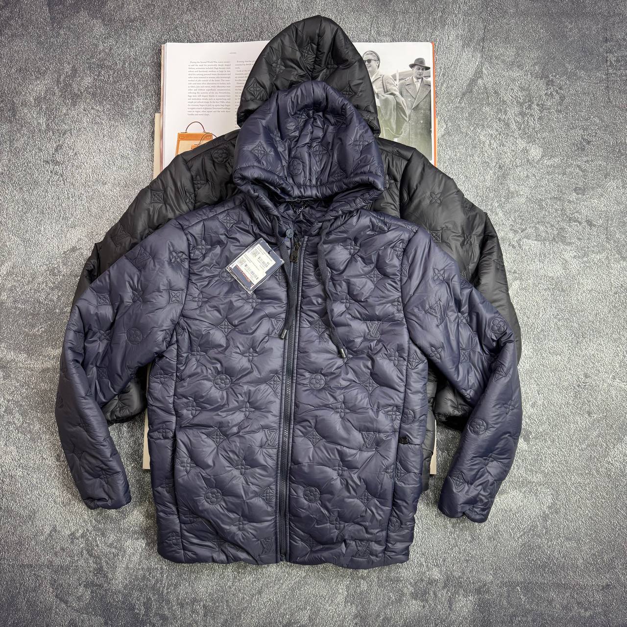 Louis Vuitton Monogram Quilted Hooded Blouson Jackets Men's Women's in 2 Colors Reps UK Best Quality AAA Replica