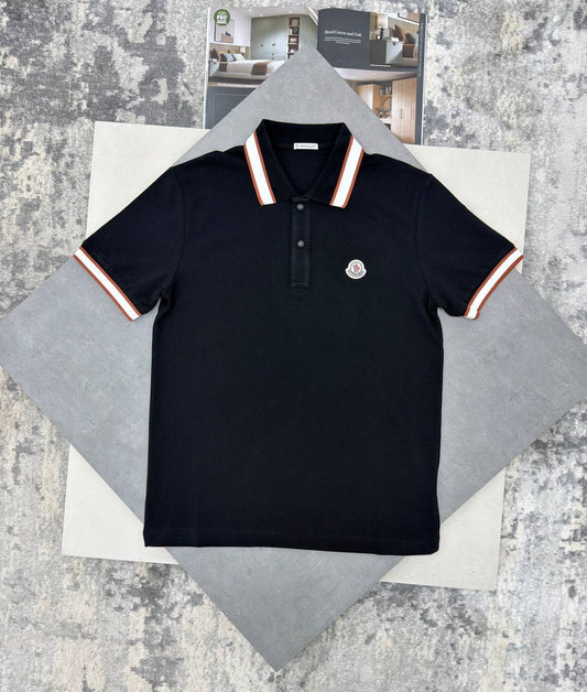 Moncler Logo Tricolour-Trimmed Cotton Piqué Polo Shirts Men's in Different Colors Reps UK Best Sale Quality AAA Replica