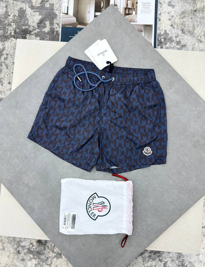 Moncler Monogram Print Swim Shorts in Different Colors Men's Reps Sale UK Best Quality AAA Replica