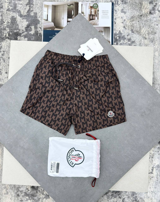 Moncler Monogram Print Swim Shorts in Different Colors Men's Reps Sale UK Best Quality AAA Replica