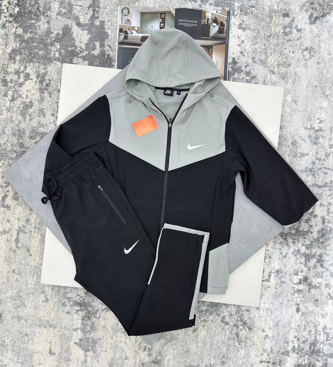 Nike Repel Miler Windrunner Tracksuit Men's in  Black/Smoke Grey Color Reps Sale UK Best Quality AAA Replica