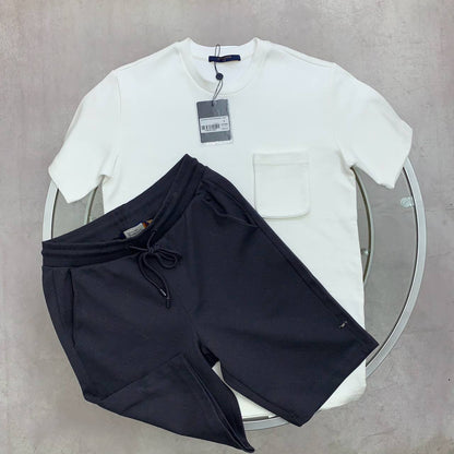 Louis Vuitton Monogram 3D Pocket Men's Women's T-Shirts & Shorts Set in Different Colors Reps Sale UK Best Quality AAA Replica