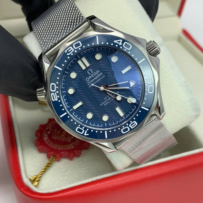 Omega Seamaster Diver James Bond 60th Anniversary Blue Dial 210.30.42.20.03.002 Men's Watch Reps UK Best Quality Sale AAA Replica