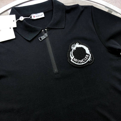 Moncler Year of the Dragon Half-Zip Polo Shirts Men's in 2 Colors Reps Sale UK Best Sale Quality AAA Replica