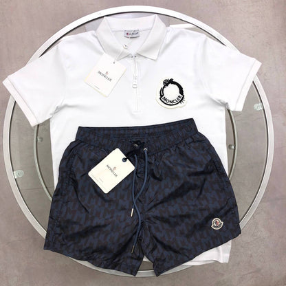 Moncler Year of the Dragon Half-Zip Polo Shirts & Shorts Set Men's in Different Colors Reps Sale UK Best Sale Quality AAA Replica
