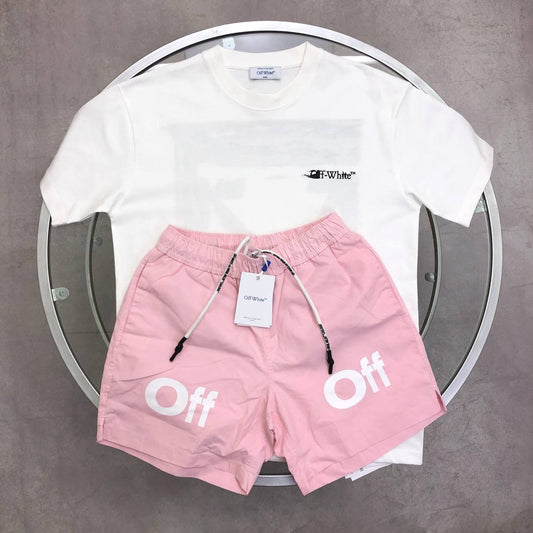 Off-White Men's Ink Arrow Slim Fit Men's T-Shirts & Shorts Set in Different Colors Reps Sale UK Best Quality AAA Replica