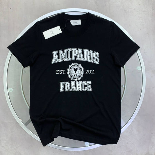 Ami Paris Logo Short Sleeves T-Shirts HTS008726 Men's Women's in 2 Colors Reps Sale UK Best Quality AAA Replica