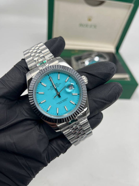 Rolex Datejust 41 Watch Men's 126334 Fluted Bezel "Tiffany Blue" Dial Jubilee Bracelet Reps Sale UK Best Quality AAA Replica