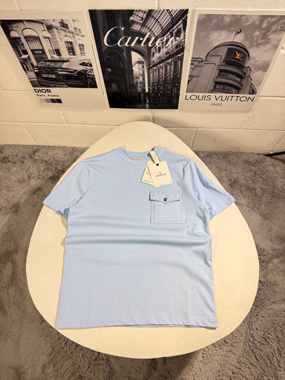 Moncler Monogram Pocket Logo T-Shirt Men's Women's in Different Colors Reps Sale UK Best Quality Replica