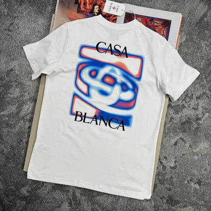 Casablanca Heat Map Classic Short Sleeve Men's Women's T-Shirts in 2 Colors Reps Sale UK Best Quality AAA Replica