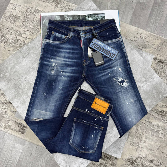 Dsquared2 Slim Leg Dark Navy Jeans in Multiple Waist Sizes Reps Sale UK Best Quality AAA Replica