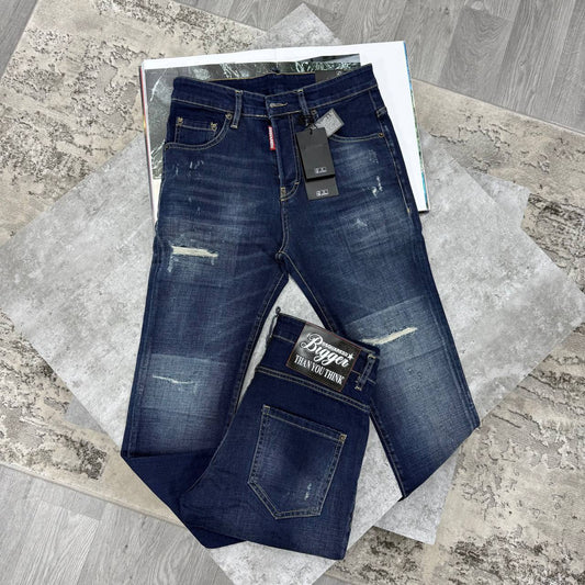 Dsquared2 "Bigger Than You Think" Slim Fit Dark Navy Jeans in Multiple Waist Sizes Reps Sale UK Best Quality AAA Replica