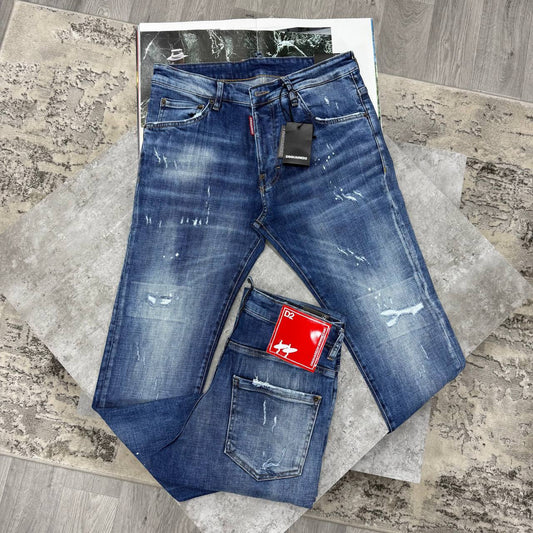 Dsquared2 Capsule Patch Skater Jeans Blue in Multiple Waist Sizes Reps Sale UK Best Quality AAA Replica